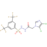 CAS:680211-46-5 | PC31787 | N'1-[2-(4,5-dichloro-1H-imidazol-1-yl)acetyl]-3,5-di(trifluoromethyl)benzene-1-sulphonohydrazide