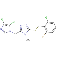CAS:650615-68-2 | PC31814 | 3-[(2-chloro-6-fluorobenzyl)thio]-5-[(4,5-dichloro-1H-imidazol-1-yl)methyl]-4-methyl-4H-1,2,4-triazole