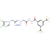 CAS:680211-70-5 | PC31832 | N'1-(2-{5-[(4,5-dichloro-1H-imidazol-1-yl)methyl]-2H-1,2,3,4-tetraazol-2-yl}acetyl)-3,5-di(trifluoromethyl)benzene-1-carbohydrazide