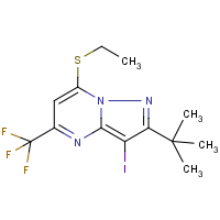 CAS: 655235-58-8 | PC31853 | 2-(tert-butyl)-7-(ethylthio)-3-iodo-5-(trifluoromethyl)pyrazolo[1,5-a]pyrimidine