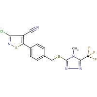 CAS:662138-29-6 | PC31860 | 3-chloro-5-[4-({[4-methyl-5-(trifluoromethyl)-4H-1,2,4-triazol-3-yl]thio}methyl)phenyl]isothiazole-4-carbonitrile
