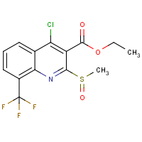 CAS:662138-37-6 | PC31862 | ethyl 4-chloro-2-(methylsulphinyl)-8-(trifluoromethyl)quinoline-3-carboxylate