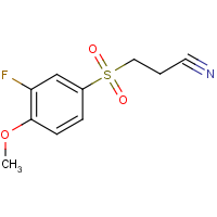CAS:1010909-70-2 | PC3187 | 4-[(2-Cyanoethyl)sulphonyl]-2-fluoroanisole