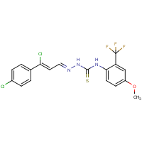 CAS:680212-21-9 | PC31872 | N1-[4-methoxy-2-(trifluoromethyl)phenyl]-2-[3-chloro-3-(4-chlorophenyl)prop-2-enylidene]hydrazine-1-carbothioamide