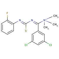 CAS: | PC31873 | ((3,5-dichlorophenyl){[[(2-fluorophenyl)imino](sulphido)methyl]imino}methyl)(trimethyl)ammonium