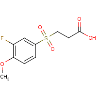 CAS:1015570-43-0 | PC3188 | 3-[3-Fluoro-4-methoxyphenyl)sulphonyl]propanoic acid