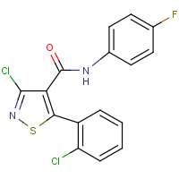 CAS:680212-81-1 | PC31888 | N4-(4-fluorophenyl)-3-chloro-5-(2-chlorophenyl)isothiazole-4-carboxamide
