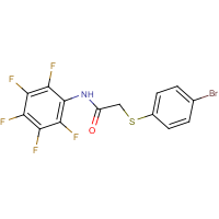 CAS:271798-47-1 | PC31897 | N1-(2,3,4,5,6-pentafluorophenyl)-2-[(4-bromophenyl)thio]acetamide