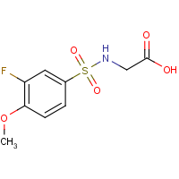 CAS:1010903-55-5 | PC3192 | [(3-Fluoro-4-methoxyphenyl)sulphonylamino]acetic acid