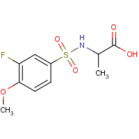 CAS:1301738-54-4 | PC3193 | 2-[(3-Fluoro-4-methoxyphenyl)sulphonylamino]propanoic acid