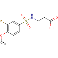 CAS: 1010904-98-9 | PC3194 | 3-[(3-Fluoro-4-methoxyphenyl)sulphonylamino]propanoic acid