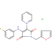 CAS:281223-40-3 | PC31942 | 1-[4-(3-fluoroanilino)-1-(2-furylmethyl)-2,5-dioxo-2,5-dihydro-1H-pyrrol-3-yl]pyridinium chloride
