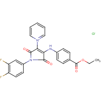 CAS: 281223-59-4 | PC31944 | 1-{1-(3,4-Difluorophenyl)-4-[4-(ethoxycarbonyl)anilino]-2,5-dioxo-2,5-dihydro-1H-pyrrol-3-yl}pyridinium chloride
