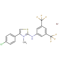 CAS: 282538-99-2 | PC31951 | 4-(4-chlorophenyl)-2-[3,5-di(trifluoromethyl)anilino]-3-methyl-1,3-thiazol-3-ium bromide