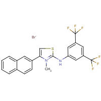 CAS:282539-01-9 | PC31952 | 2-[3,5-di(trifluoromethyl)anilino]-3-methyl-4-(2-naphthyl)-1,3-thiazol-3-ium bromide