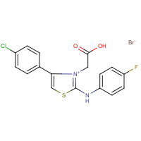 CAS:282539-34-8 | PC31953 | 3-(carboxymethyl)-4-(4-chlorophenyl)-2-(4-fluoroanilino)-1,3-thiazol-3-ium bromide