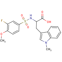 CAS:1301738-38-4 | PC3199 | 2-[(3-Fluoro-4-methoxyphenyl)sulphonylamino]-3-(1-methyl-1H-indol-3-yl)propanoic acid