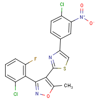 CAS:287176-95-8 | PC31997 | 3-(2-chloro-6-fluorophenyl)-4-[4-(4-chloro-3-nitrophenyl)-1,3-thiazol-2-yl]-5-methylisoxazole