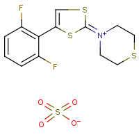 CAS: 286464-11-7 | PC32012 | 4-[4-(2,6-difluorophenyl)-1,3-dithiol-2-ylidene]-1,4-thiazinan-4-ium sulphonate