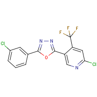 CAS:287979-18-4 | PC32062 | 2-(3-chlorophenyl)-5-[6-chloro-4-(trifluoromethyl)-3-pyridyl]-1,3,4-oxadiazole