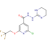 CAS: 680213-94-9 | PC32067 | 2-chloro-N'-(1,4,5,6-tetrahydropyrimidin-2-yl)-6-(2,2,2-trifluoroethoxy)isonicotinohydrazide