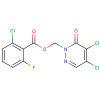 CAS:298188-08-6 | PC32105 | (4,5-dichloro-6-oxo-1,6-dihydropyridazin-1-yl)methyl 2-chloro-6-fluorobenzoate