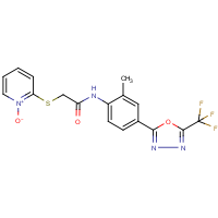 CAS:299207-98-0 | PC32107 | 2-[(2-{2-methyl-4-[5-(trifluoromethyl)-1,3,4-oxadiazol-2-yl]anilino}-2-oxoethyl)thio]pyridinium-1-olate