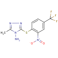 CAS:300664-71-5 | PC32113 | 3-methyl-5-{[2-nitro-4-(trifluoromethyl)phenyl]sulphanyl}-4H-1,2,4-triazol-4-amine