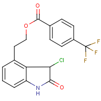 CAS:303188-00-3 | PC32123 | 2-(3-chloro-2-oxo-2,3-dihydro-1H-indol-4-yl)ethyl 4-(trifluoromethyl)benzoate