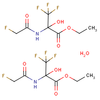 CAS: 328391-87-3 | PC32150 | Ethyl 3,3,3-trifluoro-2-[(2-fluoroacetyl)amino]-2-hydroxypropanoate hemihydrate