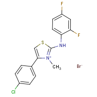 CAS:849066-26-8 | PC32223 | 4-(4-chlorophenyl)-2-(2,4-difluoroanilino)-3-methyl-1,3-thiazol-3-ium bromide
