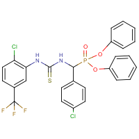CAS:680214-51-1 | PC32235 | diphenyl [(4-chlorophenyl)({[2-chloro-5-(trifluoromethyl)anilino]carbothioyl}amino)methyl]phosphonate