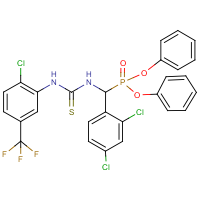 CAS:680214-52-2 | PC32236 | diphenyl [({[2-chloro-5-(trifluoromethyl)anilino]carbothioyl}amino)(2,4-dichlorophenyl)methyl]phosphonate