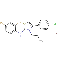 CAS: 849066-32-6 | PC32243 | 4-(4-chlorophenyl)-2-(2,4-difluoroanilino)-3-propyl-1,3-thiazol-3-ium bromide