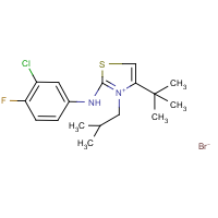 CAS:849066-37-1 | PC32248 | 4-(tert-butyl)-2-(3-chloro-4-fluoroanilino)-3-isobutyl-1,3-thiazol-3-ium bromide