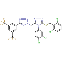 CAS:680214-92-0 | PC32259 | 2-{[5-[(2,6-dichlorobenzyl)thio]-4-(3,4-dichlorophenyl)-4H-1,2,4-triazol-3-yl]methyl}-5-[3,5-di(trifluoromethyl)phenyl]-2H-1,2,3,4-tetraazole