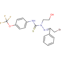 CAS:680215-25-2 | PC32279 | N1-[4-(trifluoromethoxy)phenyl]-2-(2-bromo-1-phenylethylidene)-1-(2-hydroxyethyl)hydrazine-1-carbothioamide