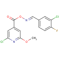 CAS:680215-43-4 | PC32314 | 2-chloro-4-[({[(3-chloro-4-fluorophenyl)methylene]amino}oxy)carbonyl]-6-methoxypyridine