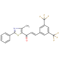 CAS:257284-94-9 | PC32413 | 3-[3,5-di(trifluoromethyl)phenyl]-1-(4-methyl-2-phenyl-1,3-thiazol-5-yl)prop-2-en-1-one