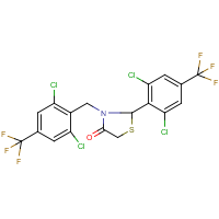 CAS:680215-61-6 | PC32462 | 3-[2,6-dichloro-4-(trifluoromethyl)benzyl]-2-[2,6-dichloro-4-(trifluoromethyl)phenyl]-1,3-thiazolan-4-one