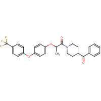 CAS:260555-61-1 | PC32548 | 1-(4-Benzoylpiperidino)-2-{4-[4-(trifluoromethyl)phenoxy]phenoxy}propan-1-one
