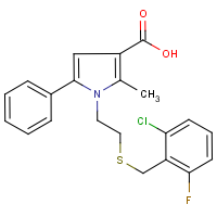 CAS: 306936-24-3 | PC32555 | 1-{2-[(2-chloro-6-fluorobenzyl)thio]ethyl}-2-methyl-5-phenyl-1H-pyrrole-3-carboxylic acid
