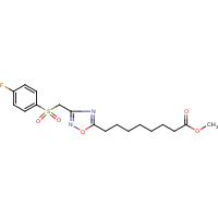 CAS:680215-96-7 | PC32563 | methyl 8-(3-{[(4-fluorophenyl)sulphonyl]methyl}-1,2,4-oxadiazol-5-yl)octanoate