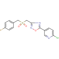 CAS:680216-03-9 | PC32568 | 2-Chloro-5-(3-{[(4-fluorobenzyl)sulphonyl]methyl}-1,2,4-oxadiazol-5-yl)pyridine