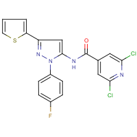 CAS: 849066-56-4 | PC32572 | 2,6-dichloro-N-[1-(4-fluorophenyl)-3-(2-thienyl)-1H-pyrazol-5-yl]isonicotinamide