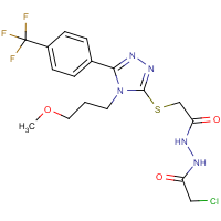 CAS:261966-45-4 | PC32591 | N'1-(2-chloroacetyl)-2-({4-(3-methoxypropyl)-5-[4-(trifluoromethyl)phenyl]-4H-1,2,4-triazol-3-yl}thio)ethanohydrazide