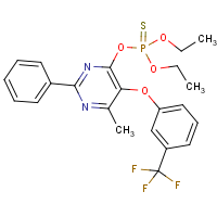 CAS:263868-86-6 | PC32606 | O,O-diethyl O-{6-methyl-2-phenyl-5-[3-(trifluoromethyl)phenoxy]pyrimidin-4-yl} phosphothioate