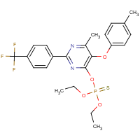 CAS:263869-03-0 | PC32607 | O,O-diethyl O-{6-methyl-5-(4-methylphenoxy)-2-[4-(trifluoromethyl)phenyl]pyrimidin-4-yl} phosphothioate