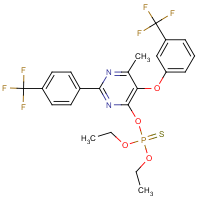 CAS:263869-06-3 | PC32608 | O,O-diethyl O-{6-methyl-5-[3-(trifluoromethyl)phenoxy]-2-[4-(trifluoromethyl)phenyl]pyrimidin-4-yl} phosphothioate