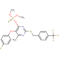 CAS:263897-31-0 | PC32611 | O-(5-(4-fluorophenoxy)-6-methyl-2-{[4-(trifluoromethyl)benzyl]thio}pyrimidin-4-yl) O,O-dimethyl phosphothioate
